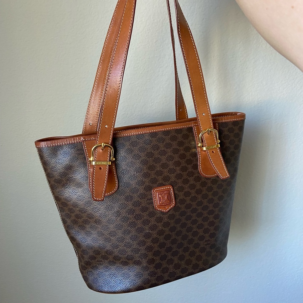 Vintage Celine Macadam Shoulder Bag